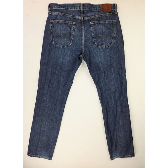 Lucky Brand Size 34x34 Mens 221 Original Straight Cotton Logo Blue Denim Jeans - Picture 1 of 13